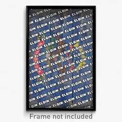 Elgin North Dakota Poster (ND City Souvenir 11x17 Town Print)