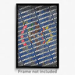 Argusville North Dakota Poster (ND City Souvenir 11x17 Town Print)