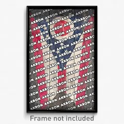 Akron Ohio Poster (OH City Souvenir 11x17 Town Print)