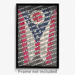 Cuyahoga Falls Ohio Poster (OH City Souvenir 11x17 Town Print)