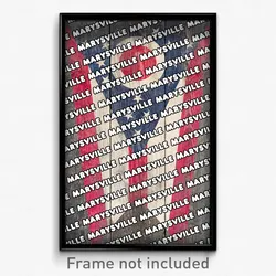 Marysville Ohio Poster (OH City Souvenir 11x17 Town Print)