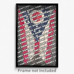 Sidney Ohio Poster (OH City Souvenir 11x17 Town Print)