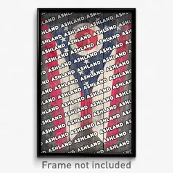 Ashland Ohio Poster (OH City Souvenir 11x17 Town Print)