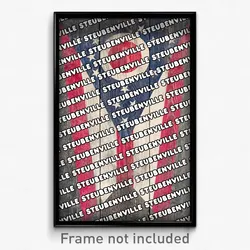 Steubenville Ohio Poster (OH City Souvenir 11x17 Town Print)