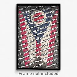 Washington Court House Ohio Poster (OH City Souvenir 11x17 Town Print)