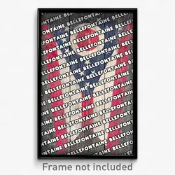 Bellefontaine Ohio Poster (OH City Souvenir 11x17 Town Print)