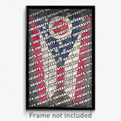 University Heights Ohio Poster (OH City Souvenir 11x17 Town Print)