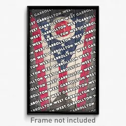 West Carrollton Ohio Poster (OH City Souvenir 11x17 Town Print)