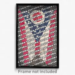 Fostoria Ohio Poster (OH City Souvenir 11x17 Town Print)