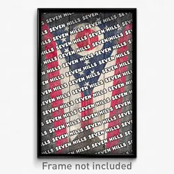 Seven Hills Ohio Poster (OH City Souvenir 11x17 Town Print)