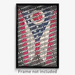 Forestville Ohio Poster (OH City Souvenir 11x17 Town Print)