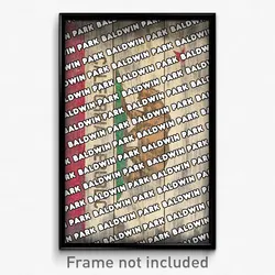 Baldwin Park California Poster (CA City Souvenir 11x17 Town Print)