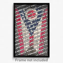 Highland Heights Ohio Poster (OH City Souvenir 11x17 Town Print)