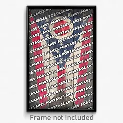 Portage Lakes Ohio Poster (OH City Souvenir 11x17 Town Print)