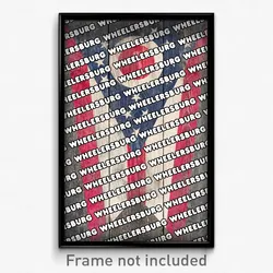 Wheelersburg Ohio Poster (OH City Souvenir 11x17 Town Print)