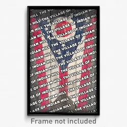 The Village of Indian Hill Ohio Poster (OH City Souvenir 11x17 Town Print)