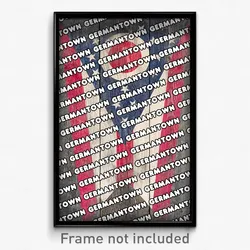 Germantown Ohio Poster (OH City Souvenir 11x17 Town Print)