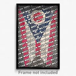 West Milton Ohio Poster (OH City Souvenir 11x17 Town Print)