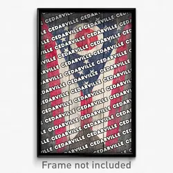 Cedarville Ohio Poster (OH City Souvenir 11x17 Town Print)
