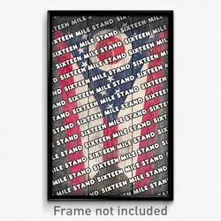 Sixteen Mile Stand Ohio Poster (OH City Souvenir 11x17 Town Print)