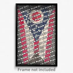 Plain City Ohio Poster (OH City Souvenir 11x17 Town Print)