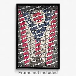 North Baltimore Ohio Poster (OH City Souvenir 11x17 Town Print)