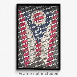 Four Bridges Ohio Poster (OH City Souvenir 11x17 Town Print)