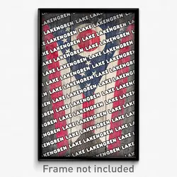 Lake Lakengren Ohio Poster (OH City Souvenir 11x17 Town Print)