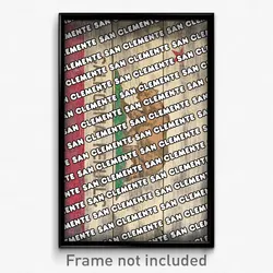 San Clemente California Poster (CA City Souvenir 11x17 Town Print)
