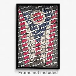 Burlington Ohio Poster (OH City Souvenir 11x17 Town Print)