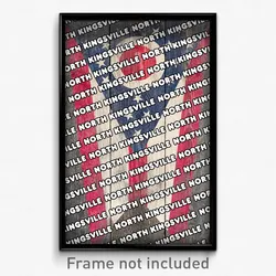 North Kingsville Ohio Poster (OH City Souvenir 11x17 Town Print)