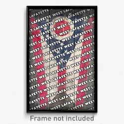 West Lafayette Ohio Poster (OH City Souvenir 11x17 Town Print)