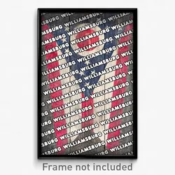 Williamsburg Ohio Poster (OH City Souvenir 11x17 Town Print)