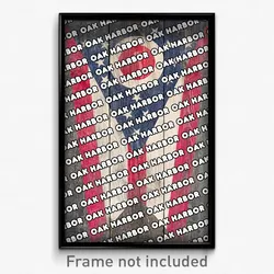 Oak Harbor Ohio Poster (OH City Souvenir 11x17 Town Print)