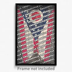 Crooksville Ohio Poster (OH City Souvenir 11x17 Town Print)