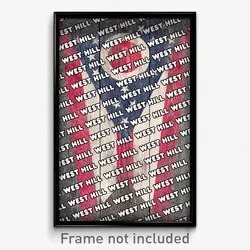 West Hill Ohio Poster (OH City Souvenir 11x17 Town Print)