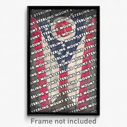 Mount Sterling Ohio Poster (OH City Souvenir 11x17 Town Print)