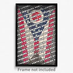 North Lewisburg Ohio Poster (OH City Souvenir 11x17 Town Print)