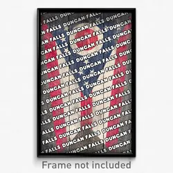 Duncan Falls Ohio Poster (OH City Souvenir 11x17 Town Print)