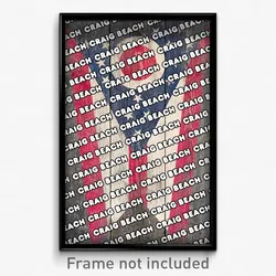 Craig Beach Ohio Poster (OH City Souvenir 11x17 Town Print)