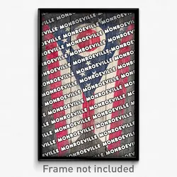 Monroeville Ohio Poster (OH City Souvenir 11x17 Town Print)
