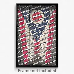 Sharon Center Ohio Poster (OH City Souvenir 11x17 Town Print)