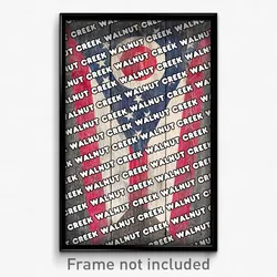 Walnut Creek Ohio Poster (OH City Souvenir 11x17 Town Print)