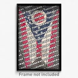 Tuscarawas Ohio Poster (OH City Souvenir 11x17 Town Print)