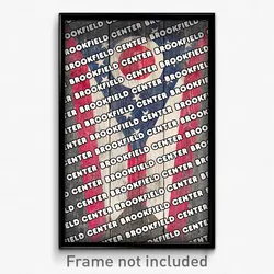 Brookfield Center Ohio Poster (OH City Souvenir 11x17 Town Print)