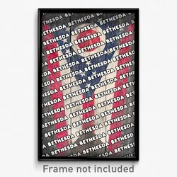 Bethesda Ohio Poster (OH City Souvenir 11x17 Town Print)