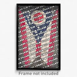 Logan Elm Village Ohio Poster (OH City Souvenir 11x17 Town Print)