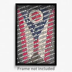 Lakeview Ohio Poster (OH City Souvenir 11x17 Town Print)