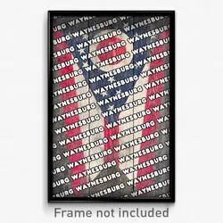 Waynesburg Ohio Poster (OH City Souvenir 11x17 Town Print)