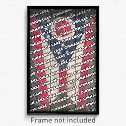 Cinnamon Lake Ohio Poster (OH City Souvenir 11x17 Town Print)